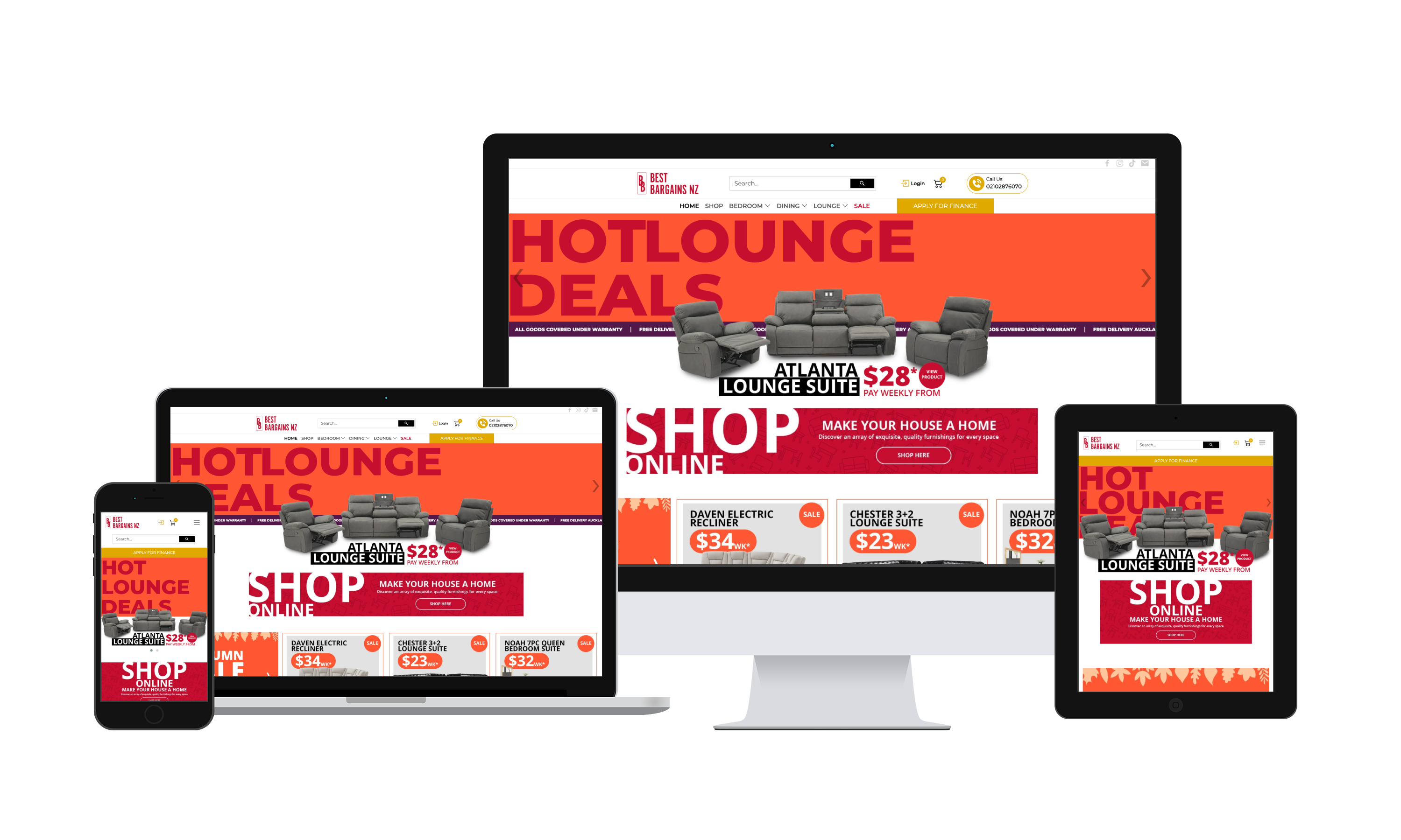 Best Bargains website all devices preview